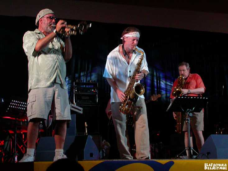 Randy Breckers, Bill Evans y Ronnie Cuber. Foto: F-Mhop ( Festival de Jazz de Santander 2003 : 11, 12 y 13 de julio. )