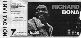 Richard Bona: Concierto en Madrid, 18/03/2006