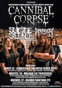 Cannival Corpse: Conciertos en España, julio 2015