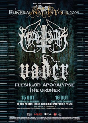 Fleshgod Apocalypse, Marduk, The Ordher, Vader: FUNERAL NATION TOUR 2009