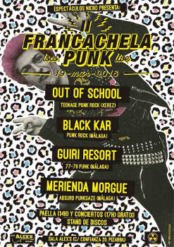 II Francachela Punk: 19/3/2016 en Sala Alex’s Pizarra, Málaga