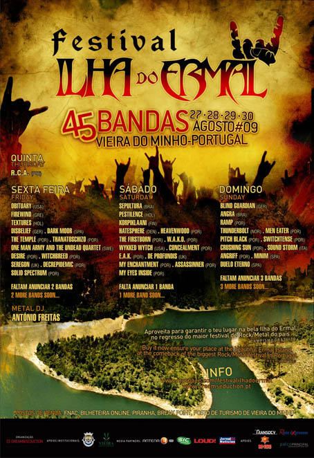 Festival Ilha Do Ermal: Más bandas anunciadas.
