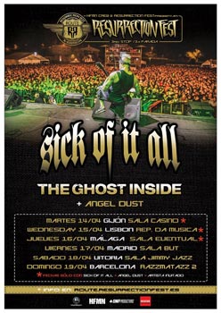 Route Resurrection Fest 2015: Sick Of It All + The Ghost Inside + Angel Dust