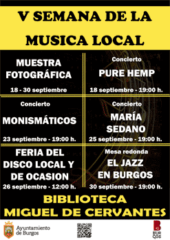 V Semana de la Música Local: 18 a 30 de septembre, Burgos