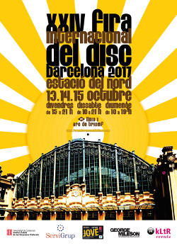 XXIV Fira Internacional del Disc de Barcelona: 13, 14 y 15 de octubre en Barcelona