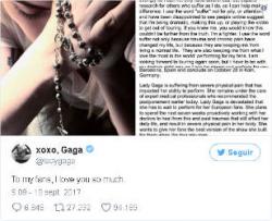 Lady Gaga: Pospone su gira europea por enfermedad
