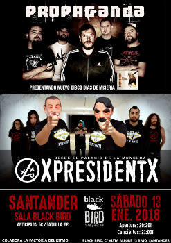 XpresidentX: Concierto en Santander, 13 de enero 2018