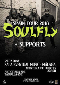 Chaos Before Gea, Soulfly, Verdugo : Concierto el 29 julio de 2018 en Málaga