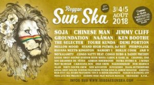 Reggae Sun Ska Festival 2018 : Del 3 al 5 de agosto, en Vertheuil (Francia)