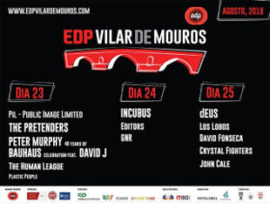 Festival Vilar de Mouros 2018 : 23 a 25 de agosto en Vilar de Mouros (Portugal)