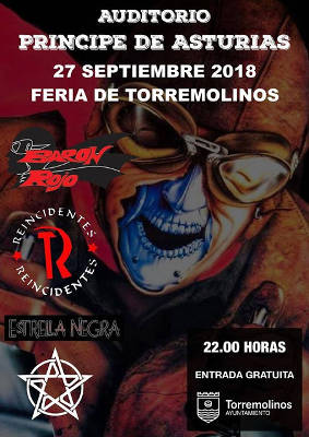Barón Rojo, Estrella Negra, Reincidentes: Concierto el 27 de septiembre 2018, en Torremolinos