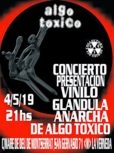 Algo Tóxico : Presentarán su segundo vinilo en solitario en Málaga, 4 de mayo 2019