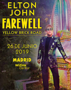 Elton John : Concierto en Madrid el próximo 26 de junio 2019