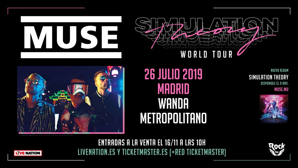 Muse: El Simulation Theory World Tour llega el 26 de julio a Madrid