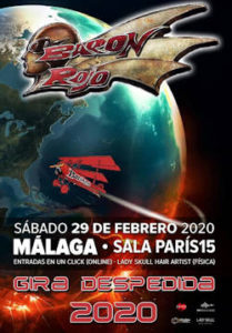 Barón Rojo : Concierto el 29 de febrero de 2020, en Málaga