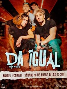 Da Igual : Da Igual presenta su segundo trabajo “Tatuado a fuego”.