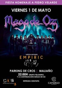 Empiric, Mago De Oz : Concierto el 1 de mayo, en Maliaño (Cantabria)