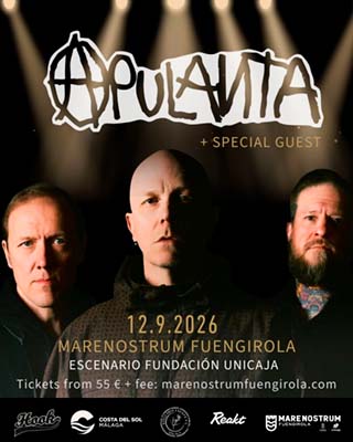 Apulanta: Concierto el 12 de septiembre de 2026, Fuengirla (Málaga) Apulanta: Concierto el 12 de septiembre de 2026, Fuengirla (Málaga)