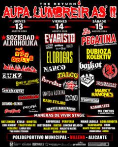 Aupa Lumbreiras : 13 a 15 de agosto 2026, Villena (Alicante)