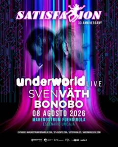 Satisfaxion : 8 de agosto 2026, Fuengirola (Málaga)